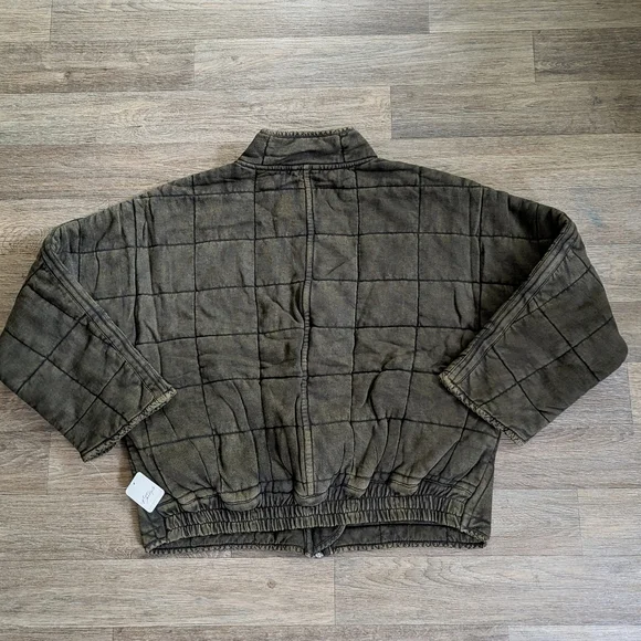 NWT Free People Dolman Quilted Jacket Dusted Military Size Medium - Picture 5 of 9